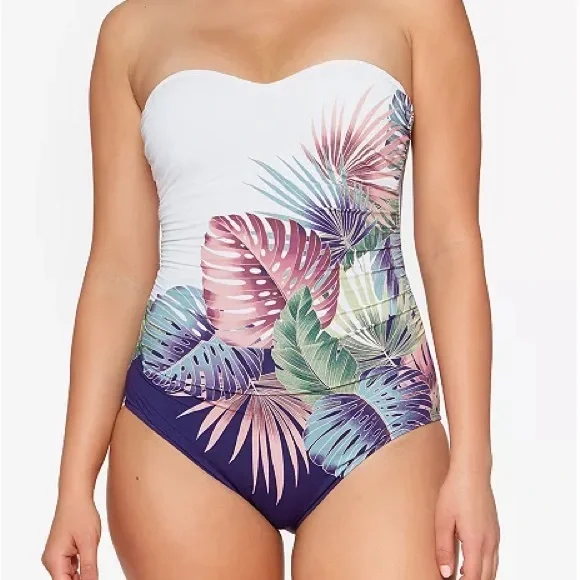 NWT Bleu by Rod Beattie
It's A Breeze Bandeau One-Piece Swimsuit size 10 - Picture 3 of 8